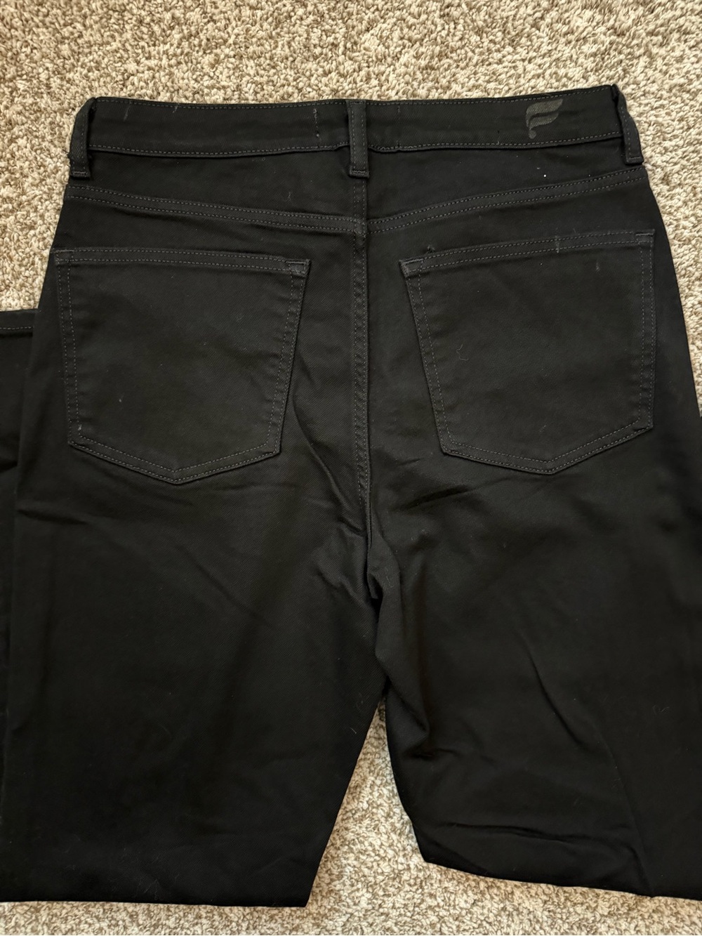 Fabletics Black High-Rise Straight Jeans